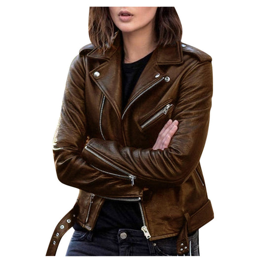 Teresa | Damska kurtka biker na zamek